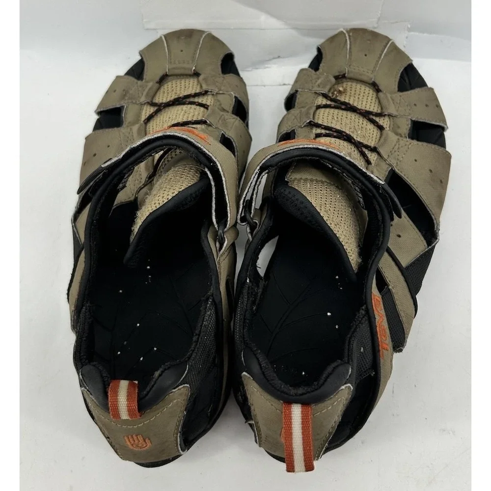 Teva Deacon Closed Toe Hiking Sandals Beige Leather Men's Size 9‎